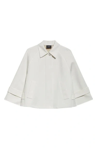 Akris Alia Crop Trench Jacket In Ecru