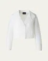 Akris Alice Double Layer Techno Grid Trench Jacket In Pure White