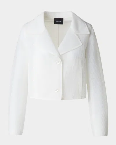 AKRIS ALICE DOUBLE LAYER TECHNO GRID TRENCH JACKET