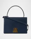 Akris Medium Alice Leather Top Handle Bag In Blue