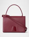 Akris Alice Small Leather Top-handle Bag In Red