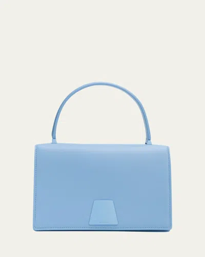 Akris Alice Small Leather Top-handle Bag In Blue