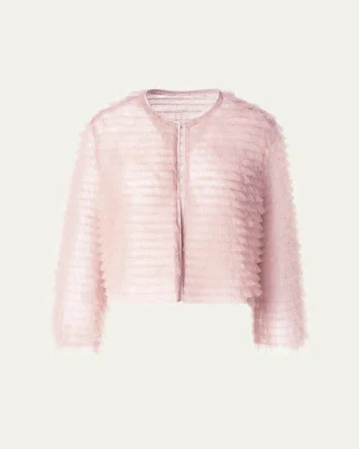AKRIS ALIDA RUFFLE TULLE JACKET
