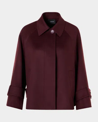 Akris Alisa Cashmere Buttoned Jacket In Brown