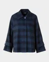 Akris Alisa Check Wool Double Face Jacket