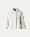 Akris Alisa Water-resistant A-line Coated Linen Jacket In Vanilla