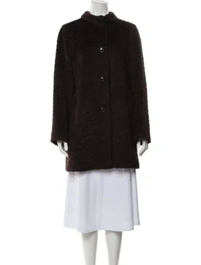 Pre-owned Akris Alpaca Jacket In Brown