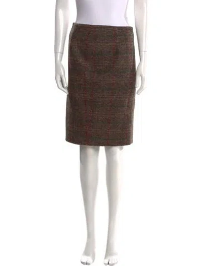 Pre-owned Akris Alpaca Knee-length Skirt In Pink