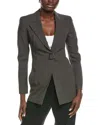 Akris Alpha Wool Blazer In Green