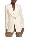 Akris Alpha Wool Blazer In White