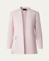 Akris Alvar Double-face Wool Cardigan Jacket In Pale Pink