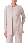 Akris Alvar Double-face Wool Cardigan Jacket In Pale Pink
