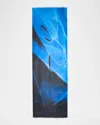 Akris Alyson's Cyanotype Printed Cashmere Scarf In Blue