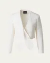 Akris Amie Short Wool Double-face Jacket In Vanilla