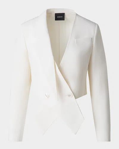 AKRIS AMIE SHORT WOOL DOUBLE-FACE JACKET