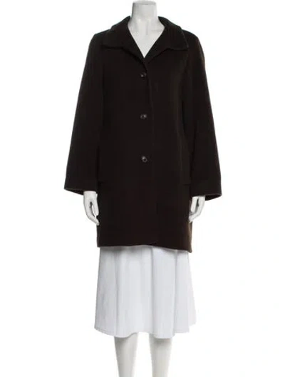 Pre-owned Akris Angora Coat In Brown