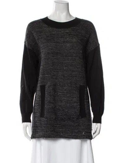 Pre-owned Akris Angora Crew Neck Sweater In Gray