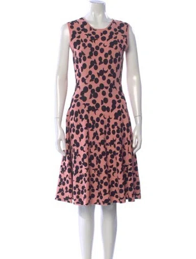 Pre-owned Akris Animal Print Knee-length Dress In Pink