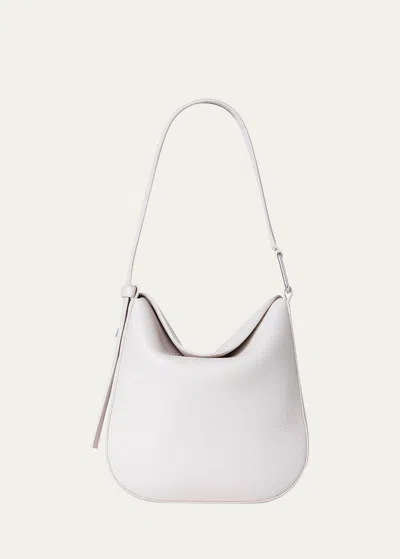 Akris Women's Medium Anna Leather Hobo Bag In Alabaster
