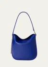 Akris Anna Little Leather Hobo Bag In Iris