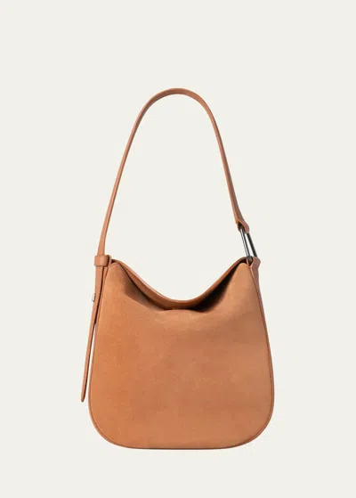 Akris Anna Little Suede Hobo Bag In Cuoio