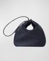 Akris Anna Medium Leather Hobo Bag In Black