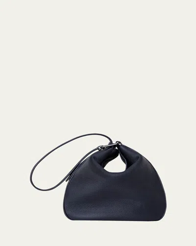 Akris Anna Medium Leather Hobo Bag In Blue