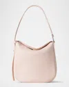 Akris Anna Mini Leather Hobo Bag In Pink