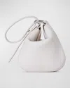 Akris Anna Mini Leather Hobo Bag In Alabaster