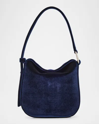 AKRIS ANNA MINI VELVET HOBO BAG