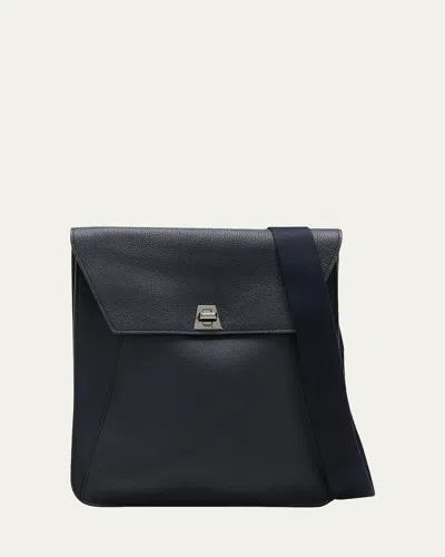 Akris Anouk Calfskin Medium Messenger Bag In Denim