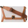 Akris Anouk Canvas & Calfskin Shoulder Bag