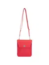 Akris Anouk Mini Leather Messenger Bag In Red