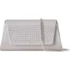 Akris Anouk Crystal Embellished Silk & Leather Clutch