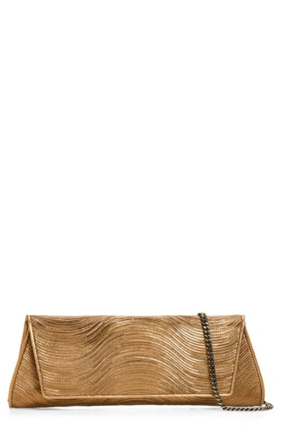 Akris Anouk Leather East/west Clutch In Broncegold