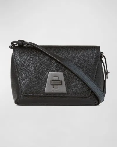 Akris Anouk Leather Little Day Bag In Black
