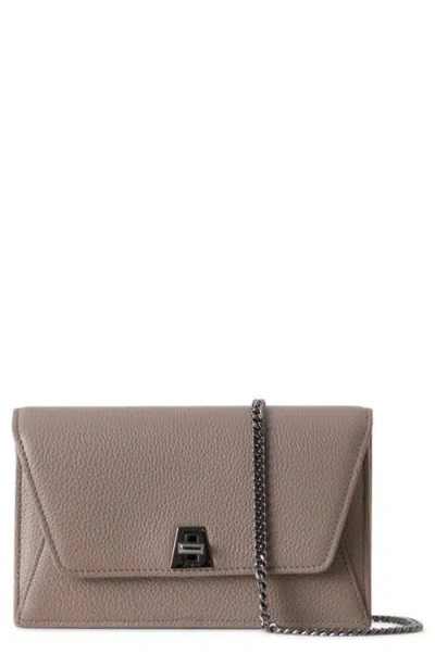 Akris Anouk Leather Wallet On A Chain In Brown