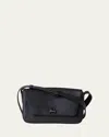 Akris Anouk Lite Flap Leather Crossbody Bag In Black