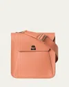 Akris Small Anouk Leather Crossbody Bag In Salmone