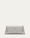 Akris Anouk Mini Crystal Satin Clutch Bag In Light Silver