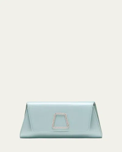 Akris Anouk Mini Crystal Satin Clutch Bag In Vespa