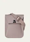 Akris Anouk Mini Flap Leather Messenger Bag In Pink