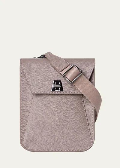 Akris Anouk Mini Flap Leather Messenger Bag In Pink