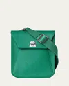 Akris Anouk Mini Flap Leather Messenger Bag In Aloe