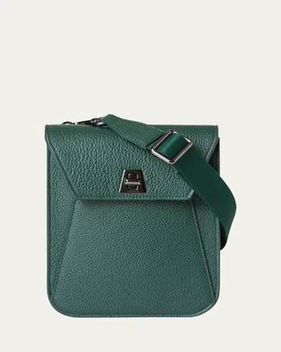 Akris Anouk Mini Flap Leather Messenger Bag In Cypresse