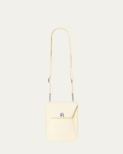 Akris Anouk Mini Leather Messenger Bag In Flash