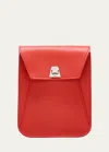 Akris Anouk Mini Leather Messenger Bag In Red