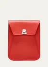 Akris Anouk Mini Leather Messenger Bag In Tangerine