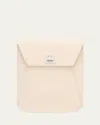 Akris Anouk Mini Leather Messenger Bag In White