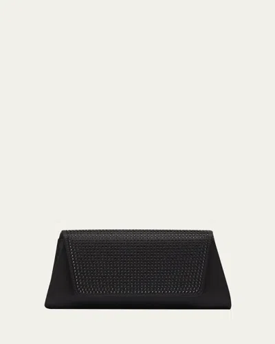 Akris Anouk Mini Rhinestone Clutch Bag In Black